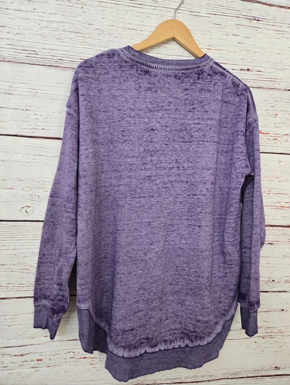 NWOT Charlotte Hornets Purple Burnout Sweatshirt Womens Large NBA Pullover - Picture 11 of 16